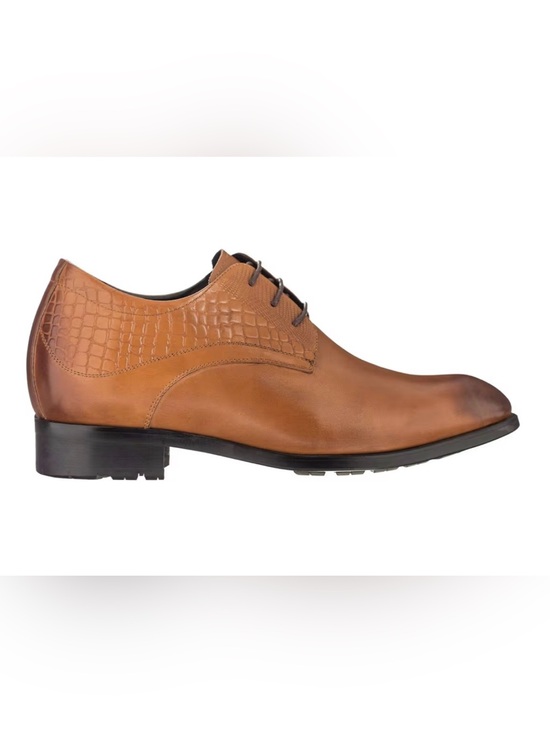 CALTO Height Increasing Elevator Shoes 3 Inches Taller - Light Tan Leather Dress main image 4